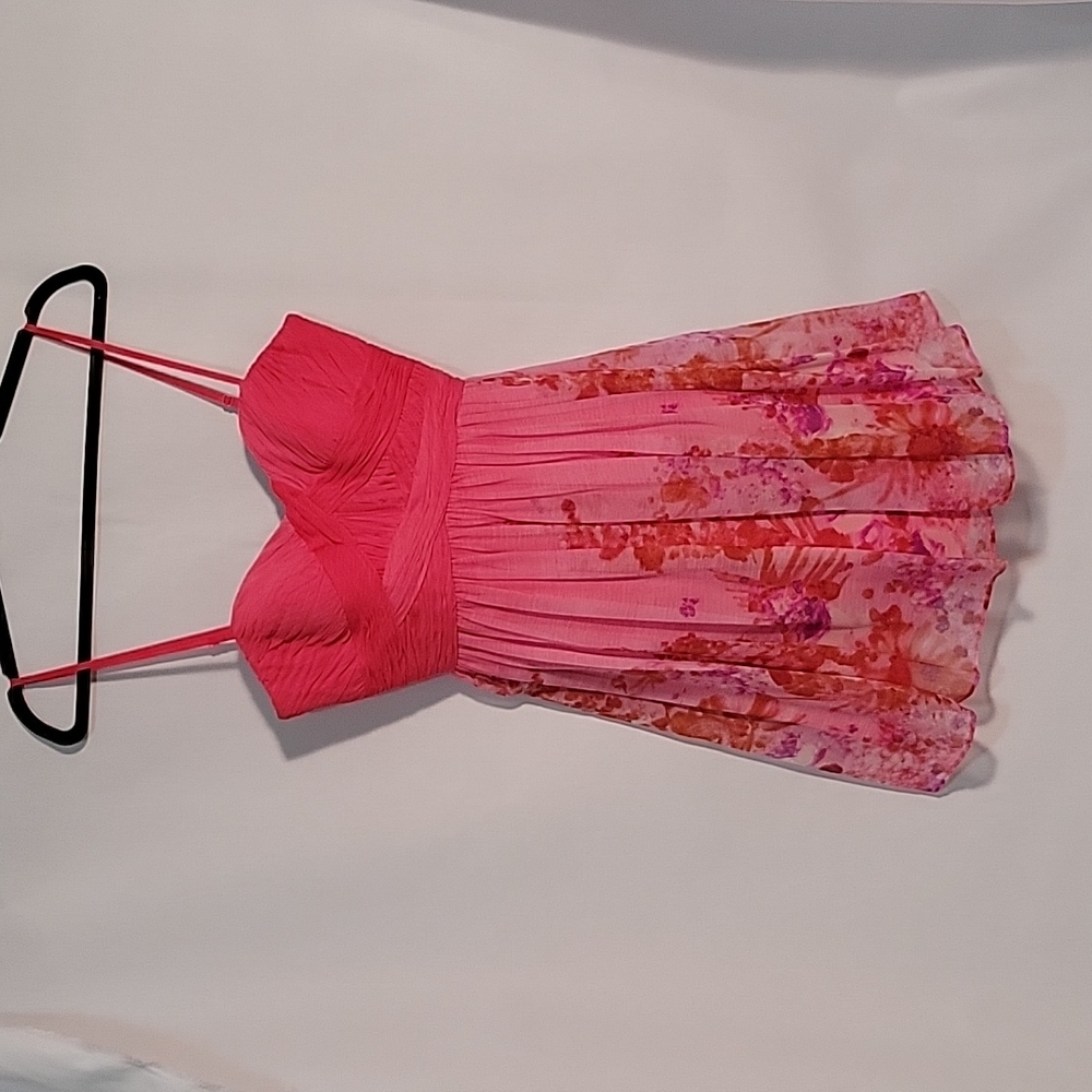 Aiden Mattox Pink Silk Floral Dress